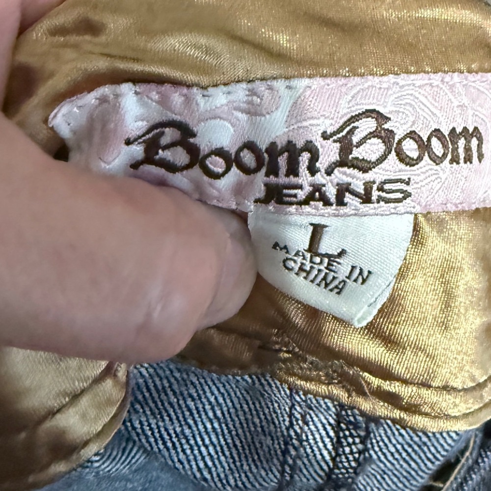 Boom Boom Jeans BBJ Denim Skirt Size L Dark Blue Excellent Y2K High Waist - Picture 4 of 6